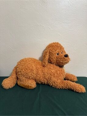 Curly Orange Plush Dog Stuffed Animal - Soft Cuddle Toy